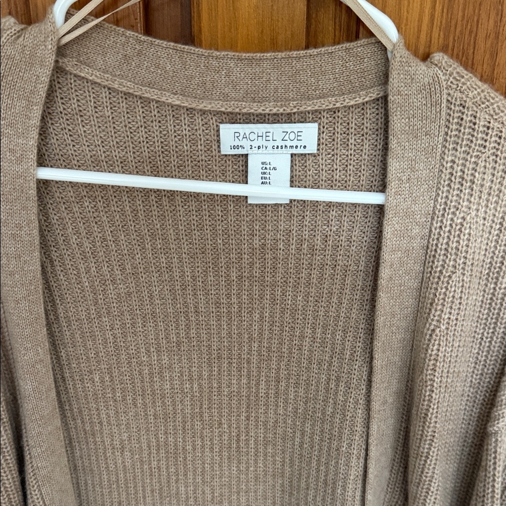 Rachel Zoe Women's Beige Cashmere Cardigan